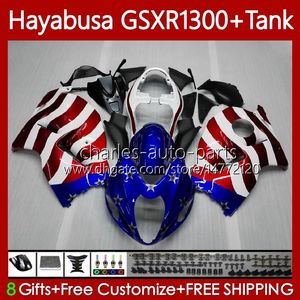 OEM Vücut + Tank Suzuki Hayabusa GSXR 1300CC GSXR-1300 1300 CC 1996 2007 74NO.4 GSX-R1300 GSXR1300 96 97 98 99 00 01 GSX R1300 02 03 04 05 06 07 Fairing Kit ABD bayrağı