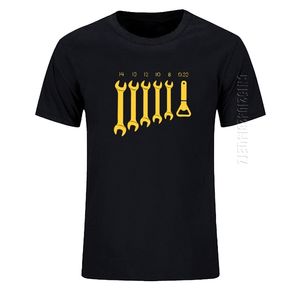 Vidalı Anahtarı Açıcı Mekanik T-Shirt Erkekler Araba Düzeltme Mühendisi Mürettebat Boyun Pamuk Tee Boy Komik T Shirt Erkek Üst Giysiler 210706