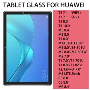 Защитный протектор экрана таблетки для Huawei Pad T3 Wi-Fi 4G 7 8 10 дюймов M5 M3 M3 Mate Pad T8 M1 M2 T1 T2 C5 M6 стекло в мешок OPP