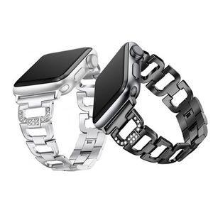 Роскошные Bling Diamond Ride Bracts Женщины Браслет для Apple Watch Band Series 6 SE 5 4 3 Металлический ремешок Подходит Iwatch 40 мм 44 мм 38 мм 42 мм цепной пояс