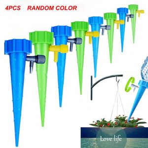 4Pcs lot Auto Drip Irrigation Automatic Watering System Spike for Plants Flower Indoor Household Waterers Bottle Drip Irrigation