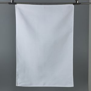 Toptan 40x70 cm Beyaz Temizlik Bezleri Polyester Keten Noel Şükran Çay Havlu Boşluklar Süblimasyon için Düz Mutfak Havluları