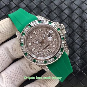 Herenhorloge in 3 stijlen Topkwaliteit horloges 40 mm GMT 116758 SAru-78208 Kleur diamanten rand Elastiekjes 18k goud Azië ETA 2836 Mechanische automatische herenhorloges