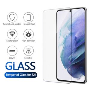 Klares gehärtetes Glas für iPhone 13 12 11 Pro Max Displayschutzfolie 6,7 Zoll Samsung Huawei P40 P50 Xiaomi A50 A70 Galaxy Kein Box-Paket