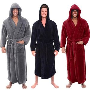 Sleepwear masculino moda casual homens roupões de flanela de flanela de manga longa casal homens homens mulher pelúcia xale quimono quente masculino bathrobe casaco
