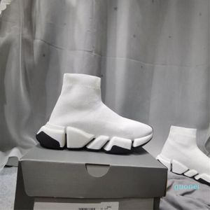 Siyah Hızları Çorap Streç Eğitmenler Örgü Çizmeler Üzerinde Kayma Tıknaz TPU Taban Rahat Rahat Kadın Ayakkabı Erkekler Sneakers Yüksek Üst Boyutu 45 5124