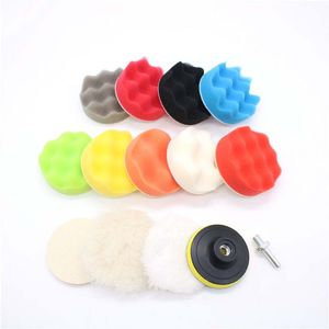 Car Polishing Waxing Sponge Wheel Cleaning Tool 14Pcs Set 3inch M10 Sponged Disc Pad For Cars Polisher Vehicle Buffing Tools