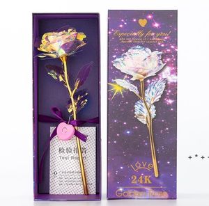 Романтическая золотая фольга с покрытием розы роза мигает светящиеся красочные золотые розы дня матери Валентина годовщина подарок свадьба lld12647