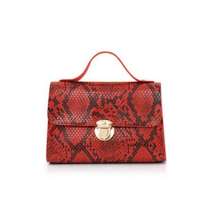 Saco de Padrão Snake Saco Feminino Estilo Estilo Estrangeiro Saco Quadrado Moda Única Ombro Messenger Bolsa Moda 061