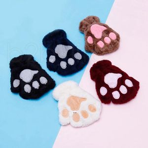 NEWChildren Fluffy Plush Gloves Fashion Girl Winter Mittens Paws Gloves Stage Perform Cute Cat Claw Glove Gifts CCB11829