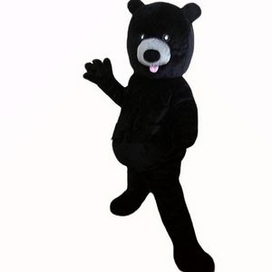 Yüksek kaliteli sıcak siyah ayı maskot kostümleri çizgi film karakteri yetişkin