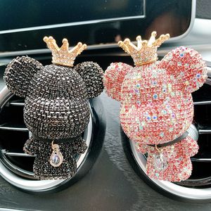New Charm Bear Air Freshener Ornaments Creative Crystal Diamond Decoration Air Outlet Car Aromatherapy Accessories