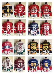 Gençlik Çocuklar Vintage Hokey Jersey Lemieux Sidney Crosby Wayne Gretzky Alex Ovechkin Teemu Selanne Bobby Orr Jaromir JAG Pavel Bura Gordie Howe Wendel Clark Kane