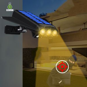Güneş Lambaları Açık Avlu Simülasyon Kameralar 3leds Yüksek Güç Lambası Boncuk Sense Duvar Lambası IP65 Manzara Bahçe için Su Geçirmez 3000K 6000K