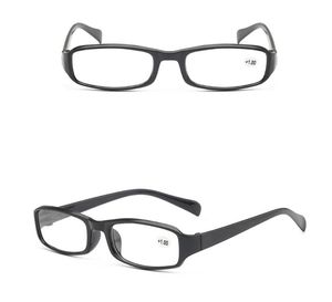 Occhiali da lettura unisex a 2 colori Occhiali da vista portatili con cerniera a molla in vetro presbite Cura della vista + 1,00 ~ + 4,00