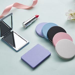 Portable Mini Compact Mirror Folding Round Square Pocket Makeup Mirrors for Women Girls Travel Daily Use