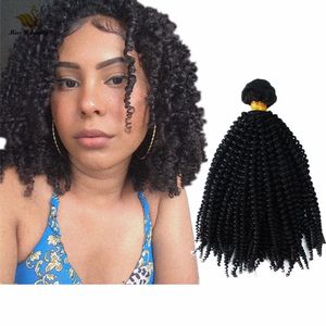 Afro Curly Brazilian Hair Bundles Weaves 10-30inch Natural Black Color 1 Bundle HairWeft