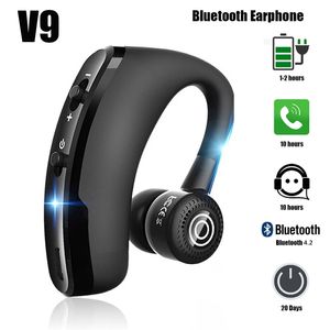 V9 Наушники Bluetooth Наушники Bluetooth Handsfree Беспроводная гарнитура Бизнес Привод Вызов Спортивные наушники Одиночное ухо для всего телефона