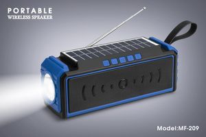 MF-209 Bluetooth Solar Brade Downer с фонариком FM-антенной держатель мобильного телефона HandsFree для вызова Stereo Hifi Soundbox TF USB MP3-плеер Sports Sport