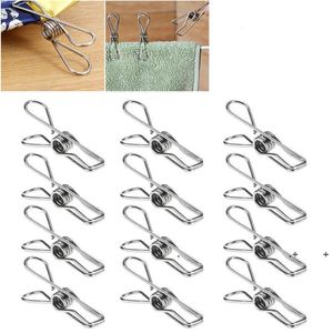 new Stainless Steel Clothes Racks Pegs Metal Clips Hanger Accessories for Socks Underwear Towel Sheet Cloth EWB5925