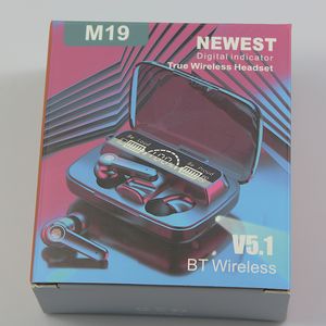 M19 Bluetooth наушники сенсорный контроль водонепроницаемый светодиодный дисплей спортивные наушники шумоподавления наушники наушники True Stero TWS Earbuds