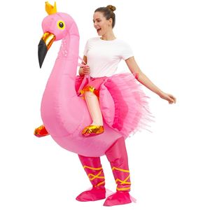 Mascot CostumesAdult Flamingo Traje Inflável Christmas Festa do Dia das Bruxas Festa Dos Desenhos Animados Dos Desenhos Animados Dos Desenhos Animados
