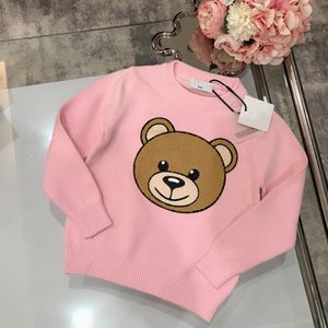 Çocuklar Kazak Moda Tasarım Ayı Desen Bebek Kız Erkek Kazak Toddler Kazak Uzun Kollu Bahar Kış Jumper Giyim Yüksek Kalite