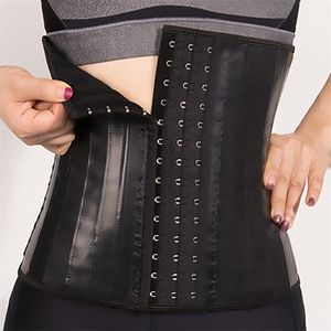 Latex Waist Trainer 25 Steel Bone Women Binders And Shapers Corset Modeling Strap Body Shaper Colombian Girdles Slimming Belt 211229