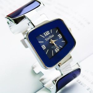 Нарученные часы Оптовая цена Xirhua Square Dial Analog Women Mash