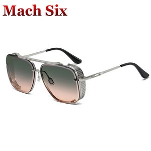 2021 Moda Mach Six Sınırlı Sayıda Stil Güneş Gözlüğü Erkek Kadın Serin Vintage Yan Kalkan Marka Tasarım Güneş Gözlükleri UV400 Oculos De Sol 2A115