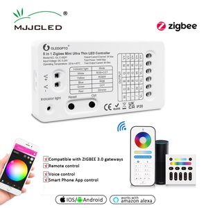 Gledopto WiFi LED Smart Home Controller 12V 24V DC Zigbee Mini Tuya Беспроводной пульт дистанционного управления RGB CCT RGBW RGBCCT Светодиодная полоска переключатель