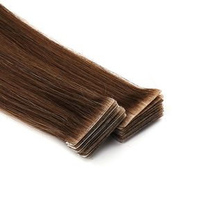 Handgebundenes Klebeband in Klebstoffen menschliches Haarverlängerungen PU-Haut Schuss Blonde Farbe unsichtbar nahtlos 16-24 Zoll 2,5 g/Stück 1 kg/Los