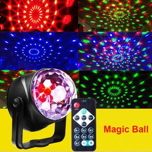 Taşınabilir Lazer Sahne Lightsled Effects RGB Magic Ball Mini DJ, Noel partisi kulübü projektörü için uzaktan kumanda ile