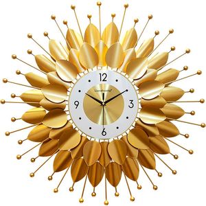 Relógios de parede Metal de luxo Nordic Modern Grande relógio de ouro 3D Relógios de arte simples Horloge Murale Decoração de casa FZ295