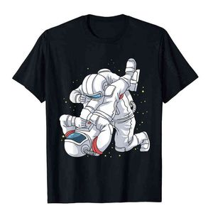 Jiu Jitsu Skjortor Astronaut BJJ MMA Herr Brasiliansk Jujitsu T-shirt Bomull Man Toppar T-shirts Slim Fit Topp T-shirts Casual Rabatt Y220214