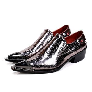 Scarpe in pelle da uomo d'affari / da festa Scarpe a punta da uomo in pelle luminosa Scarpe eleganti da uomo Zapatos Hombre, Taglie grandi EU38-46!