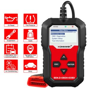 Konnwei KW360 OBD2 Автомобильный сканер OBD 2 Диагностические инструменты для Mercedes-Benz Полные системы Диагностический инструмент ABS ABS ABS ABS RESET