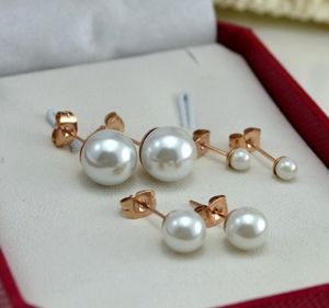 Boucles d'oreilles en perles de Style Simple pour femmes, boucles d'oreilles rondes fines de marque européenne, prix bas, cadeau E134