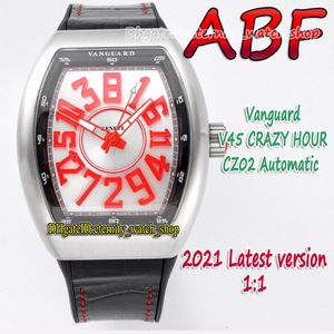 2021 ABF Çılgın Saat Vanguard V 45 CH BR (RG) CZ02 Otomatik Mekanik 3D Art Deco Arapça Arama Erkek-İzle 316L Çelik Durumda Sonsuzluk-Saatler