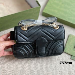 Kadın Tasarımcı Omuz Crossbody Çanta Lüks Marka Yüksek Kaliteli Deri Messenger Çanta Basit Moda Bayanlar Kare Çantalar 3 Boyut Altın Zincir