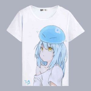 Anime o zaman bir sümük gibi reenkarnasyon yaptım t gömlek rimuru tempest t-shirt rimuru tempest cosplay gömlek gerçek şeytan üst tee g0113