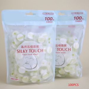 Facial Non-woven Compressed Masque Disposable Wrapped Masks Sheets Tablets for DIY Skin Care Makeup Face Beauty Tool 100pcs bag