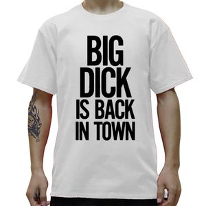 Смешной большой член вернулся в городскую графическую футболку Мужской летний стиль моды с короткими рукавами негабаритные уличные футболки 210629