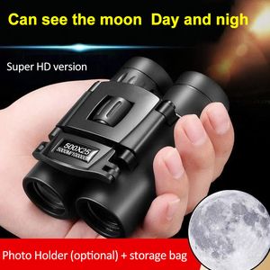Mini Binoculars 500X25 Micro Telescope HD lenses Optical Glass Adjustable Focus With Phone Holder Take Picture Video Rescue Tool For Hunting Travel Watch Game