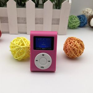 MP3-плеер мини USB металлический клип Портативный аудио ЖК-дисплей поддержки Micro SD TF Card Lettore с кабель для наушников A35