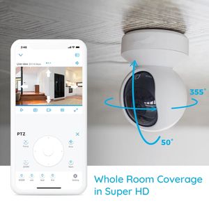 3MP Full HD Pan Tilt WIFI Camera White Baby Monitor 2.4G Indoor Home Security Video IP E1