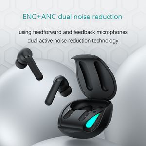 Yeni Q1 Bluetooth Kulaklık Dokunmatik Kablosuz TWS Düşük Gecikme Oyunu Müzik Sporları ANC + ENC Gürültü Iptal Kulaklık