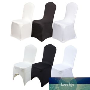 1 pcs Cheap Universal Wedding White Chair Covers for Restaurant Banquet Hotel Dining Party Polyester Spandex Chair Cover