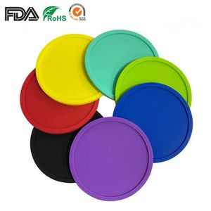 7Colors Silicone Coasters Non-Slip Cup Coasters Heat Resistant Cup Mate, Soft Coaster For Tabletop Protection Fits Size Drinking Glasses