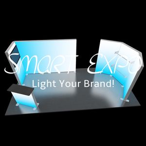 10x20 LED Aydınlatmalı Sergi Booth Reklam Ekran Çerçeve Kitleri Ile Özel Baskı Taşıma Çantası